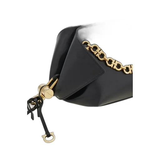 Ferragamo Logo Printed Chain-Linked Shoulder Bag