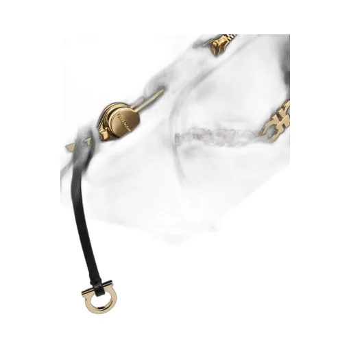 Ferragamo Logo Printed Chain-Linked Shoulder Bag