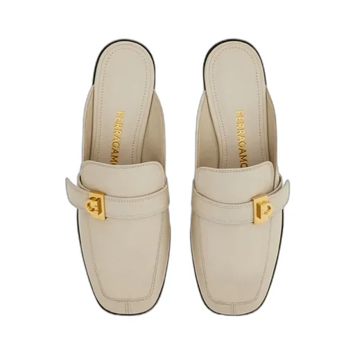 Hug Buckle Loafer Mule