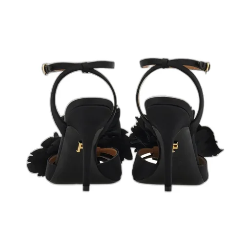 Flower Embellished High Heel Sandal