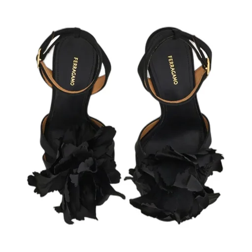 Flower Embellished High Heel Sandal