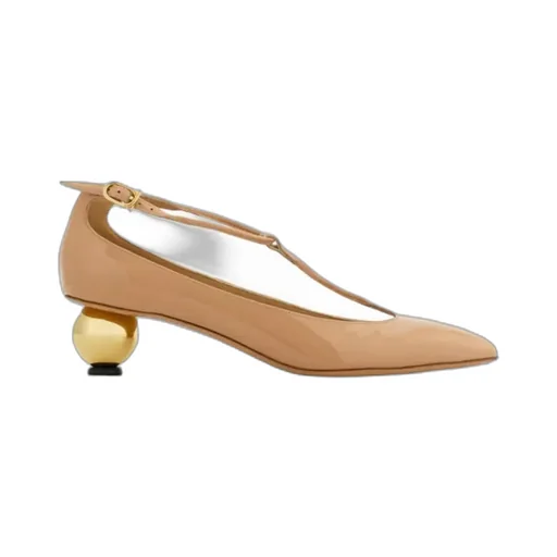 Ball-Heel T-Strap High Heels