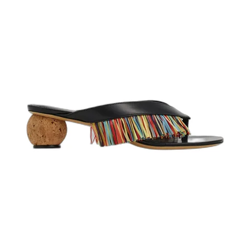 Fringed Thong Sandal