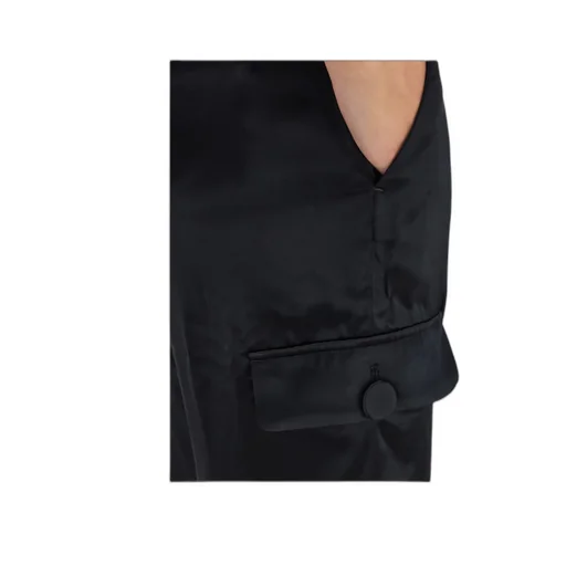 Ferragamo Belted Waist Satin Cargo Trousers