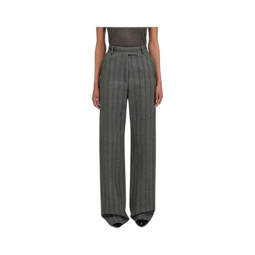 Ferragamo Straight-Leg Chevron Tailored Trousers