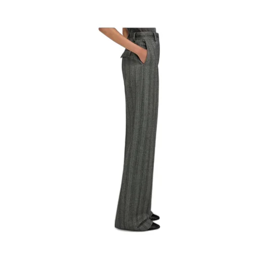 Ferragamo Straight-Leg Chevron Tailored Trousers