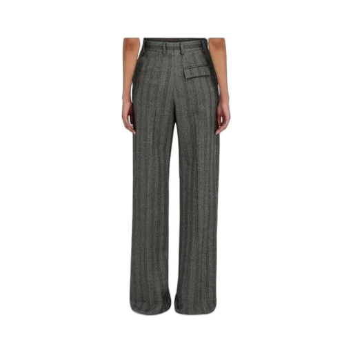 Ferragamo Straight-Leg Chevron Tailored Trousers
