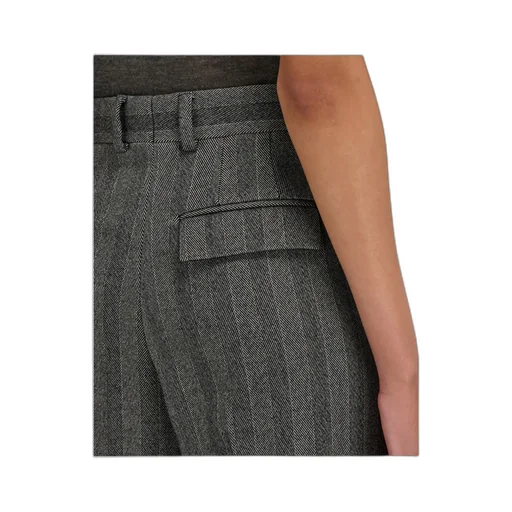 Ferragamo Straight-Leg Chevron Tailored Trousers