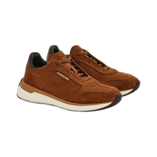 Logo-Detail Suede Sneakers