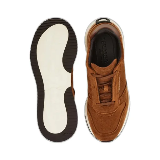 Logo-Detail Suede Sneakers