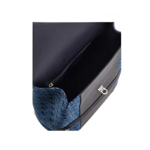 Ferragamo Monogram Backpack With Gancini Buckle