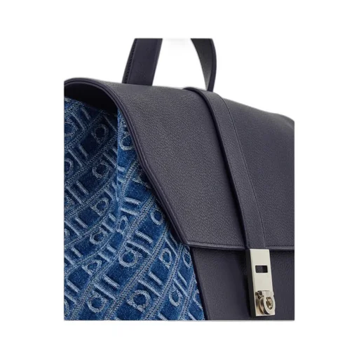 Ferragamo Monogram Backpack With Gancini Buckle
