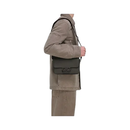 Double Gancini Messenger Bag