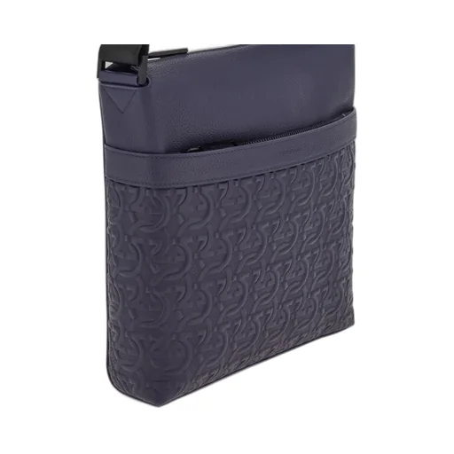 Embossed Gancini Messenger Bag