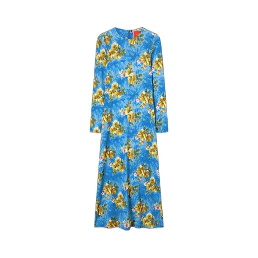 Long-Sleeve Floral-Print Maxi Dress