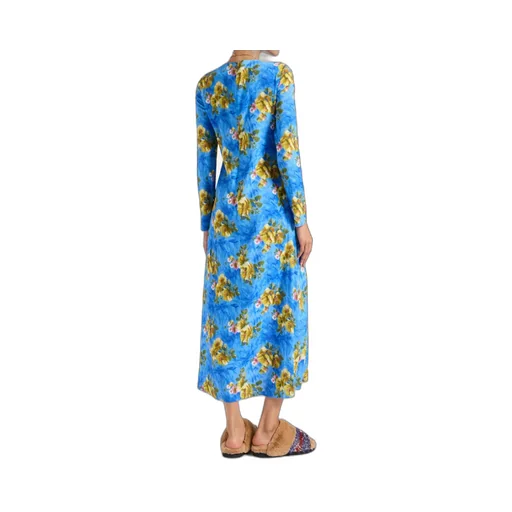 Long-Sleeve Floral-Print Maxi Dress