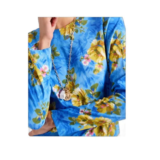 Long-Sleeve Floral-Print Maxi Dress