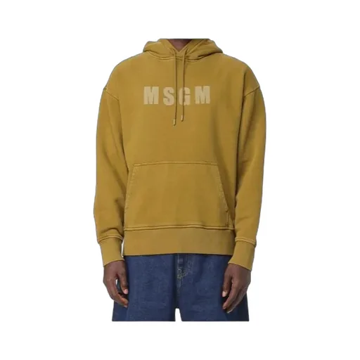 Msgm Logo Printed Drawstring Hoodie