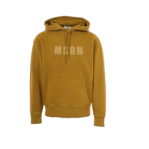 Msgm Logo Printed Drawstring Hoodie