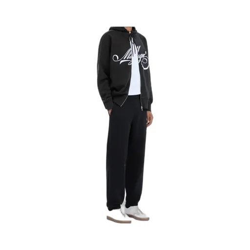 Msgm Logo Printed Zipped Hoodie