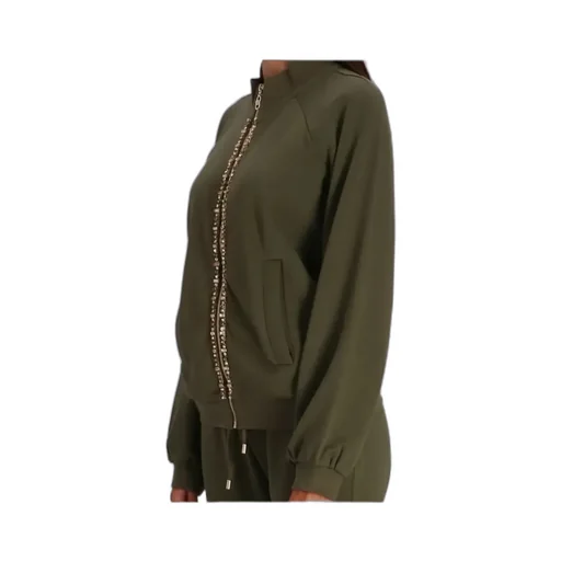 Embellished Zip-Front Bomber Jacket