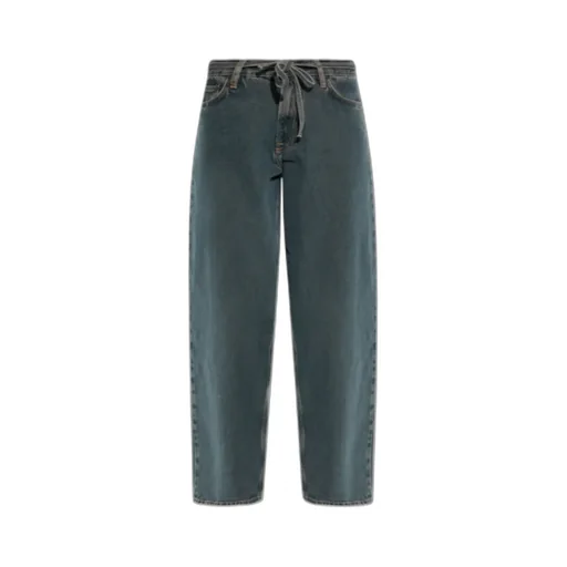 Denim Trousers With Belt Loops