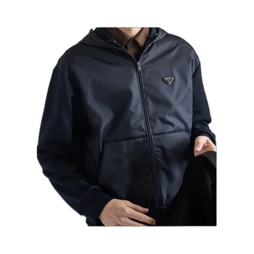 Technical Cotton And Re-Nylon Hoodie