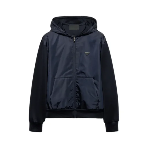 Technical Cotton And Re-Nylon Hoodie