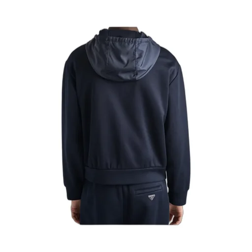 Technical Cotton And Re-Nylon Hoodie