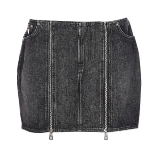 Jean Paul Gaultier Zipped Denim Mini Skirt