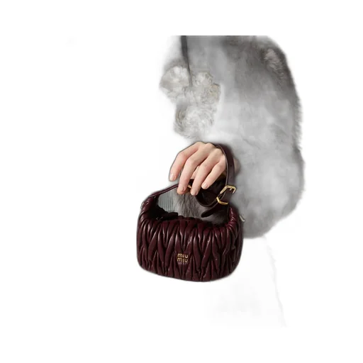 Matelassé Nappa Leather Clutch