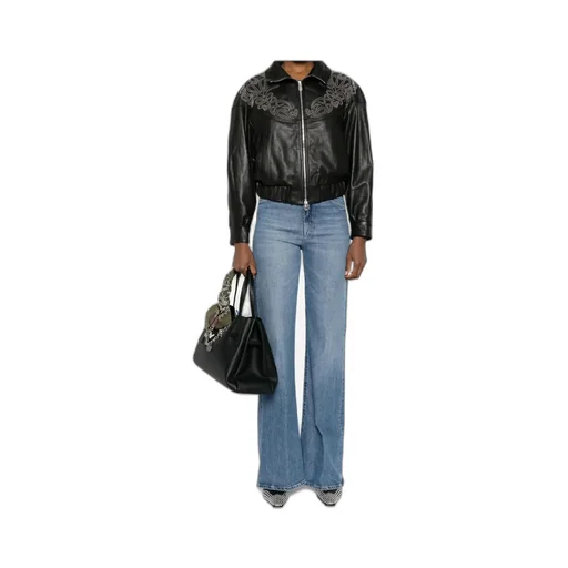 Embellished Leather Jacket