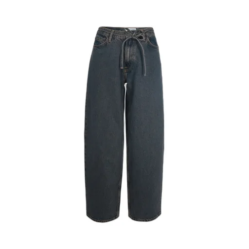 Denim Trousers With Belt Loops