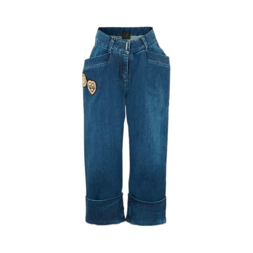 Denim Trousers With Belt Loops