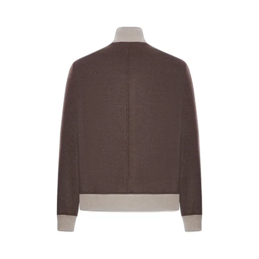 Brunello Cucinelli Flannel Double Cloth Bomber Jacket