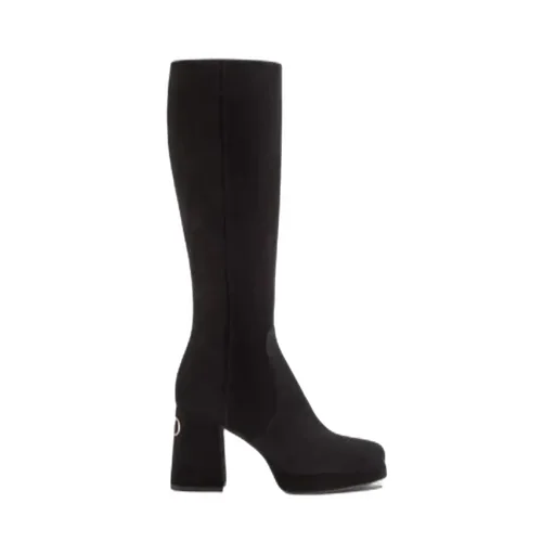 Fawcette Platform Boot In Crust Leather 90Mm