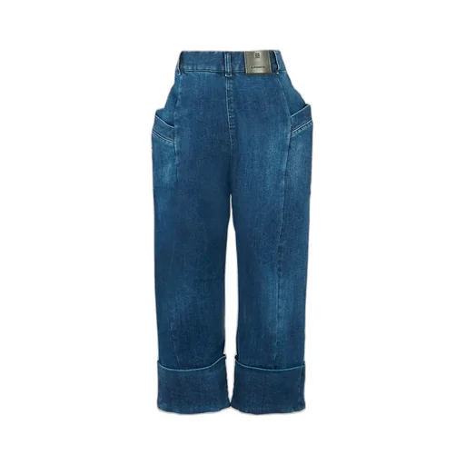 Denim Trousers With Belt Loops