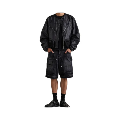 Patchwork Denim Shorts