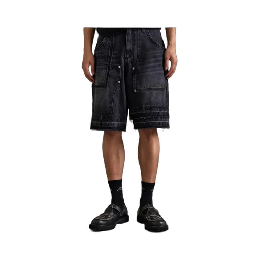 Patchwork Denim Shorts