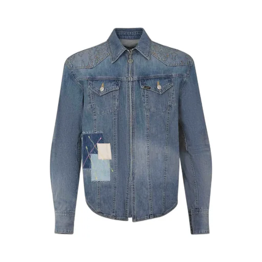 Long-Sleeved Denim Shirt
