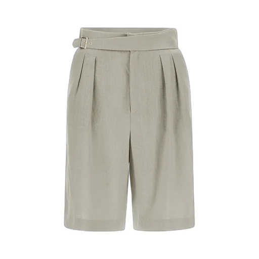 Herno Pleated Belted Shorts