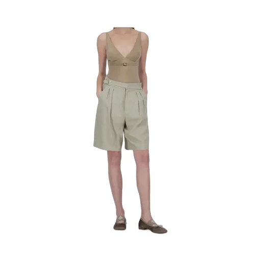 Herno Pleated Belted Shorts