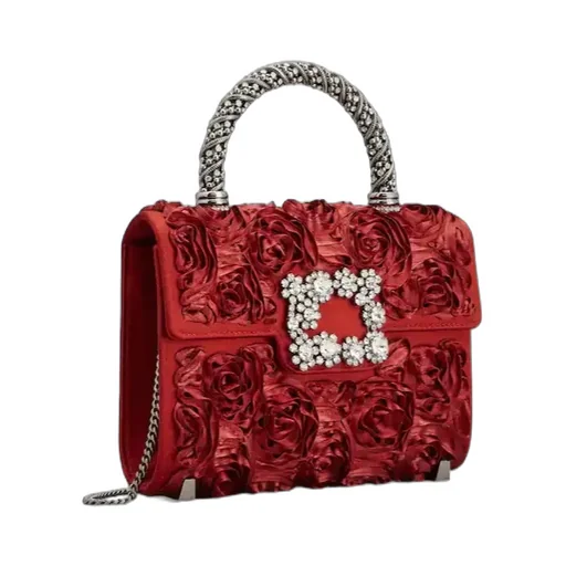 Rose-Embellishment Tote Bag