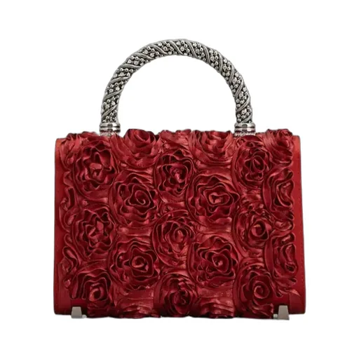 Rose-Embellishment Tote Bag