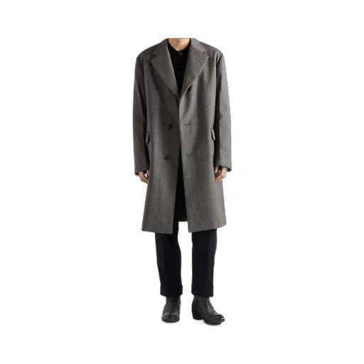 Single-Breasted Wool Coat