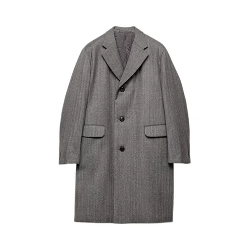 Single-Breasted Wool Coat
