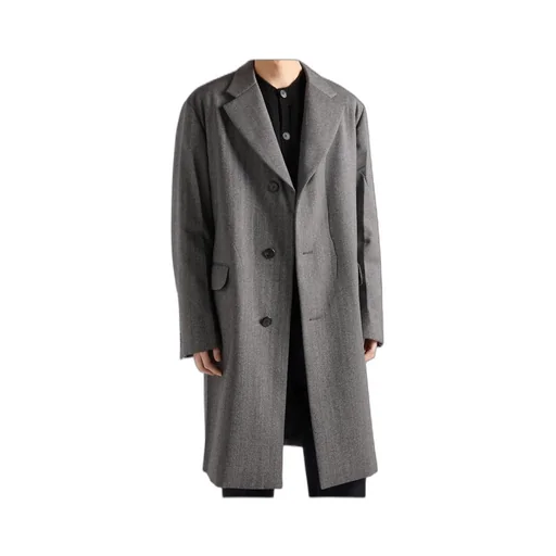 Single-Breasted Wool Coat
