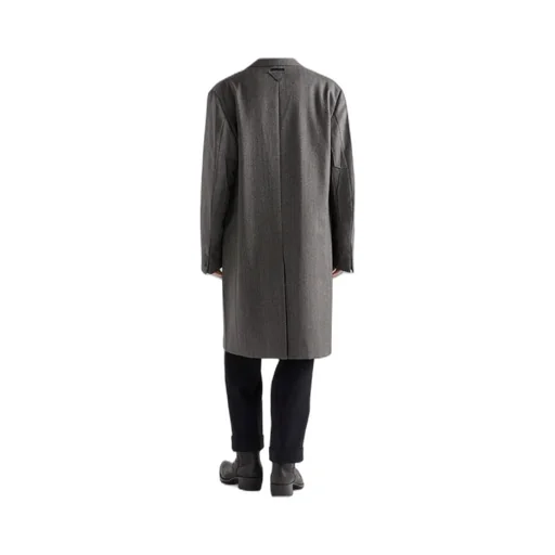 Single-Breasted Wool Coat