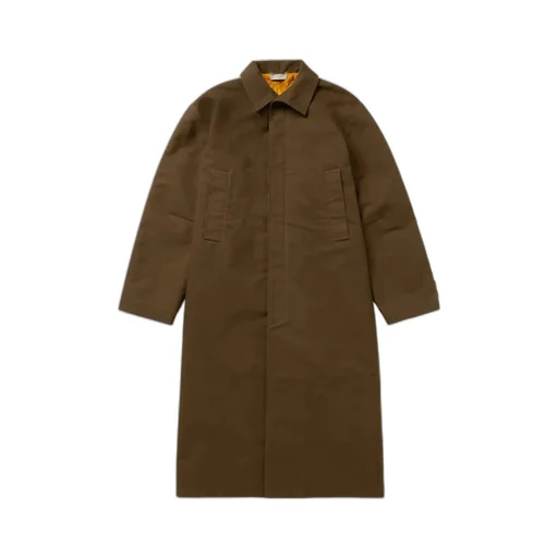 Buttoned Quilted-Lining Coat