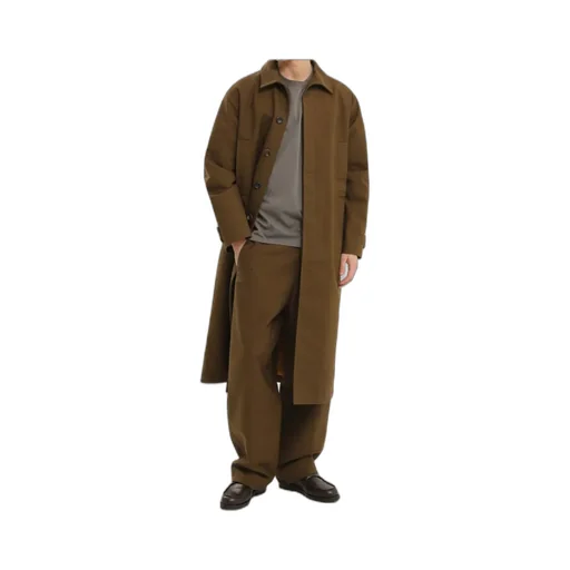 Buttoned Quilted-Lining Coat
